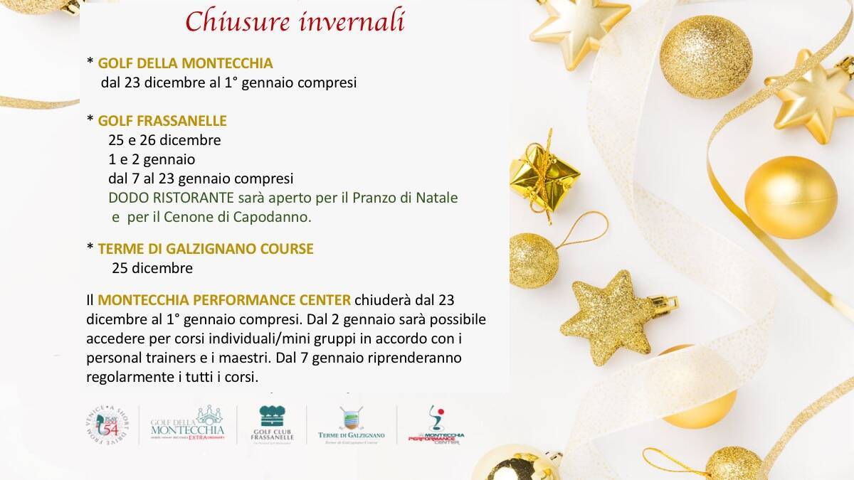 CHIUSURE INVERNALI 2019