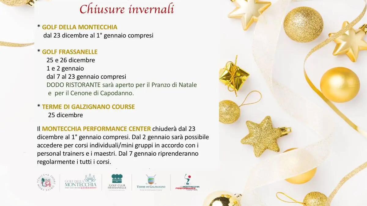 CHIUSURE INVERNALI 2019
