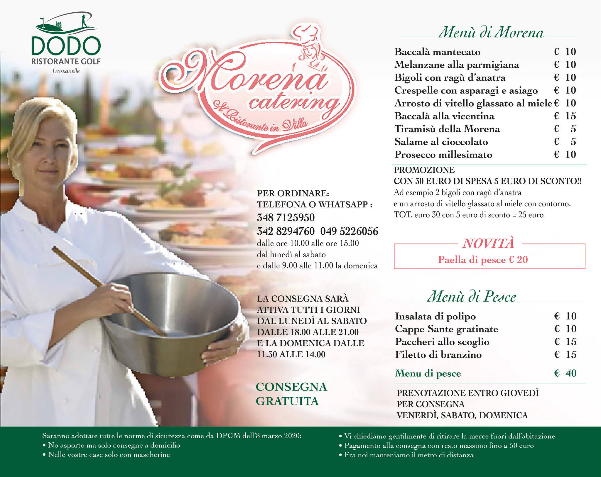 Dodo menu domicilio con Paella
