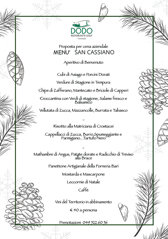 Menu aziendale San Cassiano