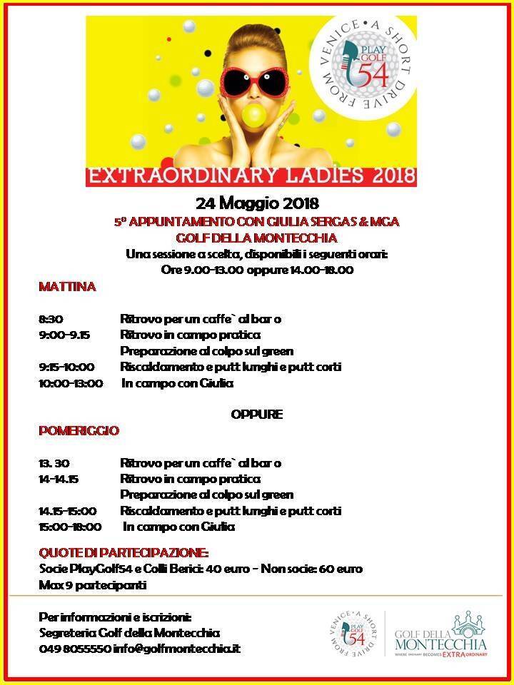 24 maggio 2018 - 5° appuntamento Extraordinary Ladies