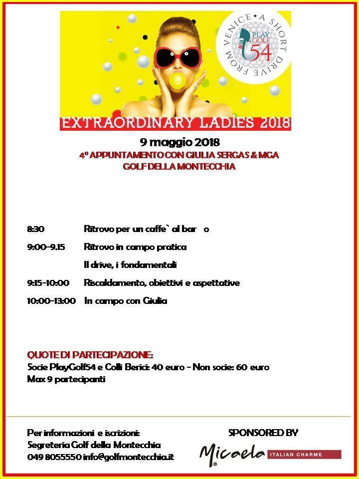 9 maggio 2018 - 4° appuntamento Extraordinary Ladies