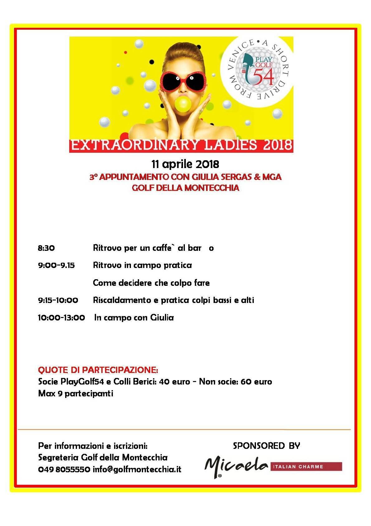 11 APRILE 2018 - Extraordinary Ladies: 3° Appuntamento
