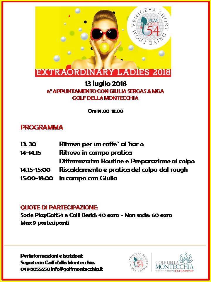 13 luglio 2018 - 6° appuntamento Extraordinary Ladies