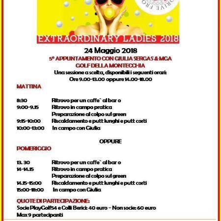 24 maggio 2018 - 5° appuntamento Extraordinary Ladies