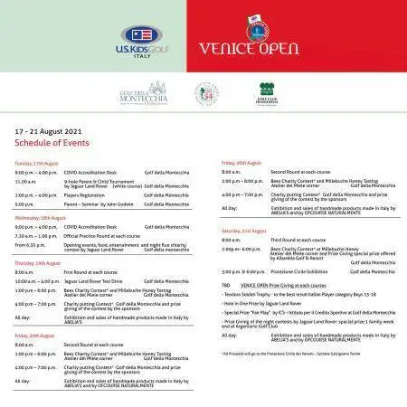 SCHEDULE OF EVENTS, CI SIAMO QUASI