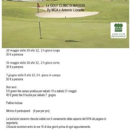 Le Golf Clinic di maggio